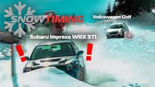 Snowtiming: Subaru Impreza WRX STI vs. Volkswagen Golf TDI (ep.2)