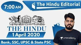 7:00 AM - The Hindu Editorial Analysis by Vishal Sir | 1 April 2020 | The Hindu Analysis