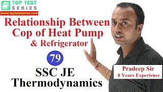 Relationship Between COP Heat Pump & Refrigerator in Hindi Thermodynamics SSC JE Classes- 79