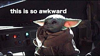 Baby Yoda being ADORABLE with subtitles