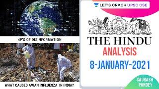 8-January-2021 | The Hindu Newspaper Analysis | Current Affairs for UPSC CSE/IAS | Saurabh Pandey