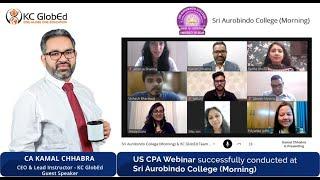 KC GlobEd US CPA Webinar with Sri Aurbindo College, Delhi University