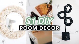 DIY $1 DOLLAR STORE ROOM DECOR - Easy, Cute + Affordable!!!