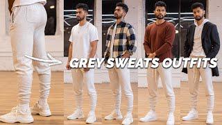 5 Stylish Ways To Wear Grey Sweat Pants For Men