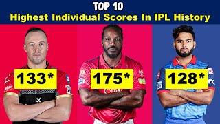 Top 10 Batsman with Highest Individual Scores In IPL History.