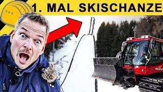 EXTREM STEIL! SKISCHANZE IM SELBSTVERSUCH! SKI WM 2020 | Zeppelin Rental ON THE JOB