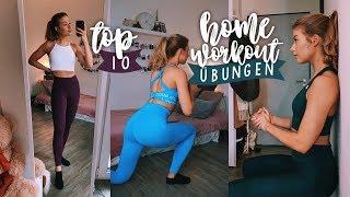 TOP 10 HOME WORKOUT ÜBUNGEN - OHNE EQUIPMENT // JustSayEleanor