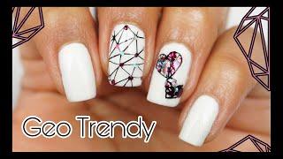 Geo-trendy manicure | stamping nail designs | ByClouser