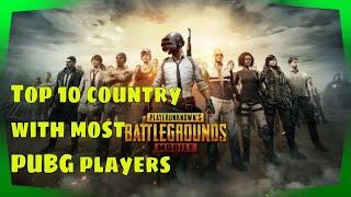 Top 10 country with most PUBG players