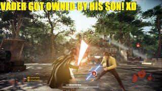 Star Wars Battlefront 2 - Luke to Vader "I'm the Father now and you the son!" Skywalker family fight