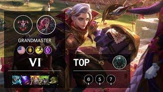 Vi Top vs Pyke - NA Grandmaster Patch 10.5