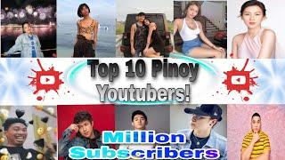 Top 10 Pinoy Youtubers, Million Subscribers!