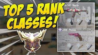 TOP 5 RANK WARRIOR CLASS SETUPS S3! Call of Duty Mobile