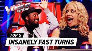 QUICKEST CHAIR TURNS in The Voice Kids