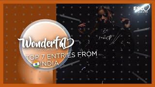 TOP 10 Entries from India in Wonderful Song Contest (editions 1-50)