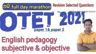 TOP selected  mcqs english pedagogy questions /otet  class/otet  /sir odia/otet 2021/otet exam news