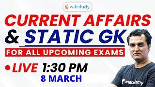 Current Affairs & Static GK by Anadi Sir for All Upcoming Exams (Part-8)