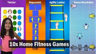 10x FITNESS GAMES - Kids Workout Fun Suitable For The Whole Family.