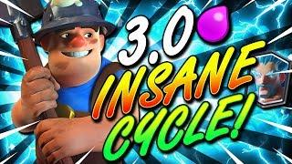 #3 IN THE WORLD!! STRONGEST 3.0 MINER CYCLE DECK IN CLASH ROYALE!!