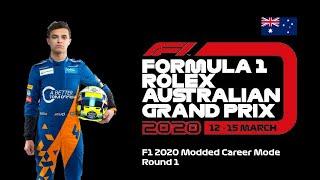 WHAT A LAGGY GAME! - F1 2020 Modded Career mode PART 1: AUSTRALIA (No commentary)