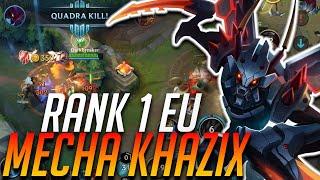 TOP 1 EU PLAYER ON KHA'ZIX NEW SKIN MECHA WILD RIFT GAMEPLAY