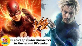 Similar pairs of superheroes in Marvel and DC