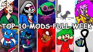 Top 10 Mods Full Week #4 - The Hardest Mods Compilation - Friday Night Funkin’