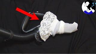 Put a STOCKING over your Vacuum Cleaner Hose for this Genius Hack!! 
