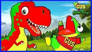 Learn Dinosaurs T-Rex and help baby Dino with Gus the Gummy Gator!!!