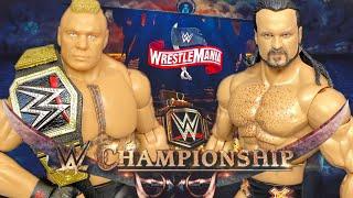 BROCK LESNAR VS DREW MCINTYRE WWE CHAMPIONSHIP ACTION FIGURE MATCH! WRESTLEMANIA 36!