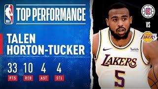 Talen Horton-Tucker ERUPTS For 33 PTS, 10 REB, 4 AST & 4 STL In Lakers W!