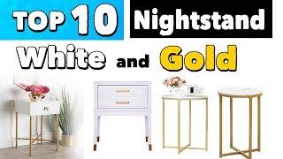 Best White Nightstand With Gold Accents