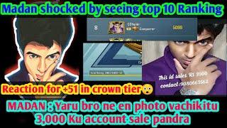 Madan shocked by one guy in top 10 use madan face to sale his account | +51 points