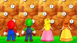 Mario Party 9 - Minigames (Peak Precision) - Mario vs Luigi vs Peach vs Daisy