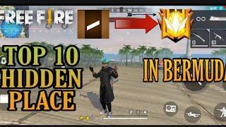 TOP 10 HIDDEN PLACE IN FREE FIRE BERMUDA|NEW HIDDEN PLACE AFTER UPDATE|LUCIFER OFFICIAL GAMING