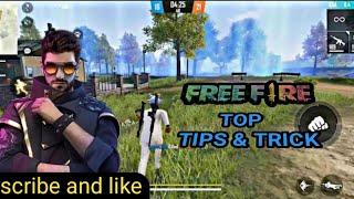 FREE FIRE TOP TIPS & TRICK 2021 || SECRET PLACE FREE FIRE ||  PRO TIPS 2021 || Garena free fire