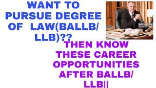 Top 10 Best Job / Career Opportunities After Degree Of  Law(BALLB/LLB) in India|||