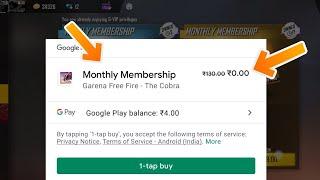 HOW TO GET FREE MONTHLY MEMBERSHIP IN FREE FIRE WITHOUT REDEEM CODE - GARENA FREE FIRE