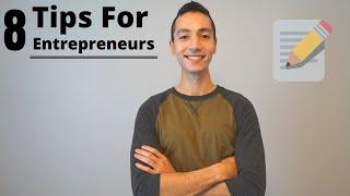 8 Tips For Entrepreneurs | Growth Mindset | Online Marketing | Self Development | Business Models