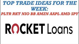 TOP TRADE IDEAS FOR THE WEEK: PLTR RKT NIO BB AMZN AAPL AMD SPY