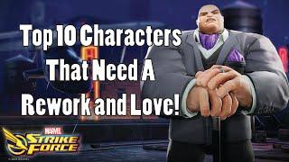 Top 10 Characters That Need A Rework and Love!- Marvel Strike Force