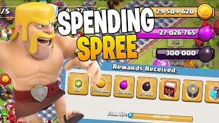 GOING ON A SPENDING SPREE WITH SEASON BANK LOOT & CLAN GAME REWARDS! - Clash of Clans