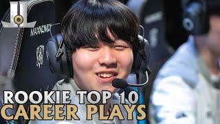 Rookie Top 10 Career Plays | Lol esports