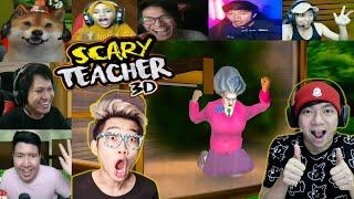 Reaksi MiawAug & Frost Diamond PRANK Miss T STINKY BOMB BAU - [ Scary Teacher 3D Indonesia ]