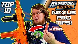 IT SHOOTS NERF MEGA DARTS!?! TOP 10 ADVENTURE FORCE NEXUS PRO TIPS! (Or 11, I stopped counting)