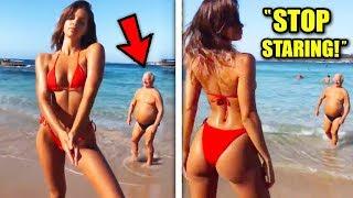 Top 10 PEOPLE Who Got CAUGHT STARING!