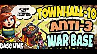 TOP TH10 WAR BASE | EPIC DESIGN| AGGRESSIVE LAYOUT| ANTI-3 CWL/WAR/ PUSHING BASE FOR TH13 |MUST TRY