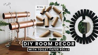 EASY DIY Room Decor with TOILET PAPER ROLLS! 