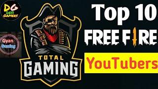 Top 10 Free Fire YouTubers In India 2021 | Ft. Total Gaming |Desi Gamers |AS Gaming | Gyan Gaming