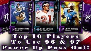 Top 10 players to use your 96 & 97 Power Up Pass on!! PUP Rankings! Madden 20 Ultimate Team